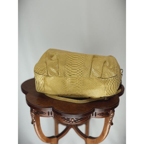 COACH M1293-23746 Convertible Hobo Ergo Satchel Yellow Leather Handbag #0009 - Picture 7 of 7